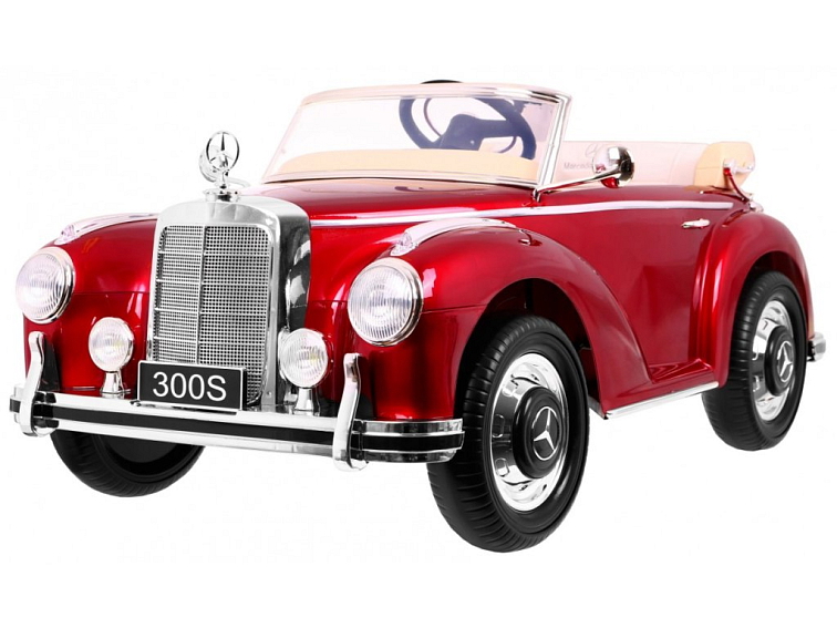 Elektrický retro Mercedes 300S | 2x35W | lakovaný červená