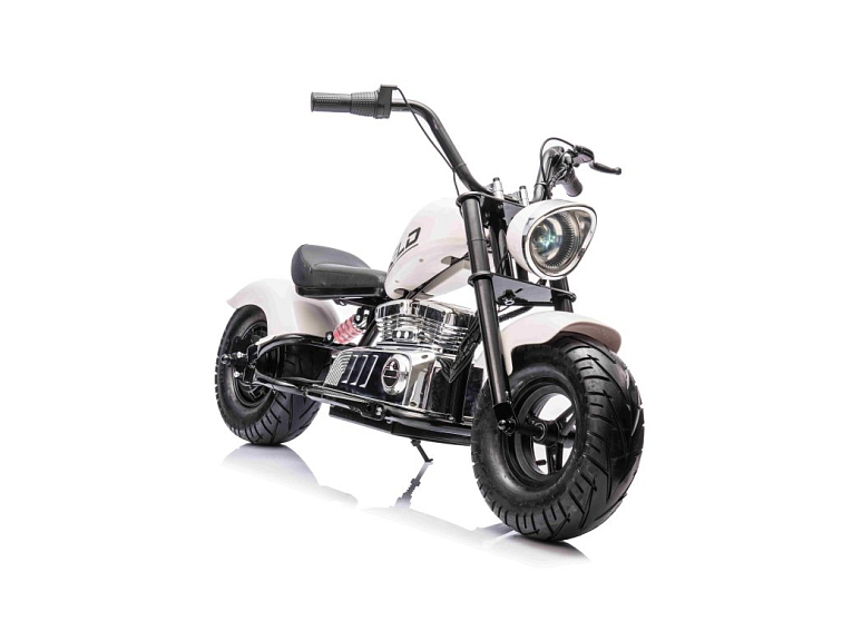 Dětská elektrická motorka Chopper Warrior 350W - bílá
