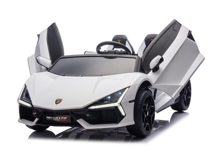 Dětské elektrické Lamborghini Revuelto XL | EVA kola | bílá