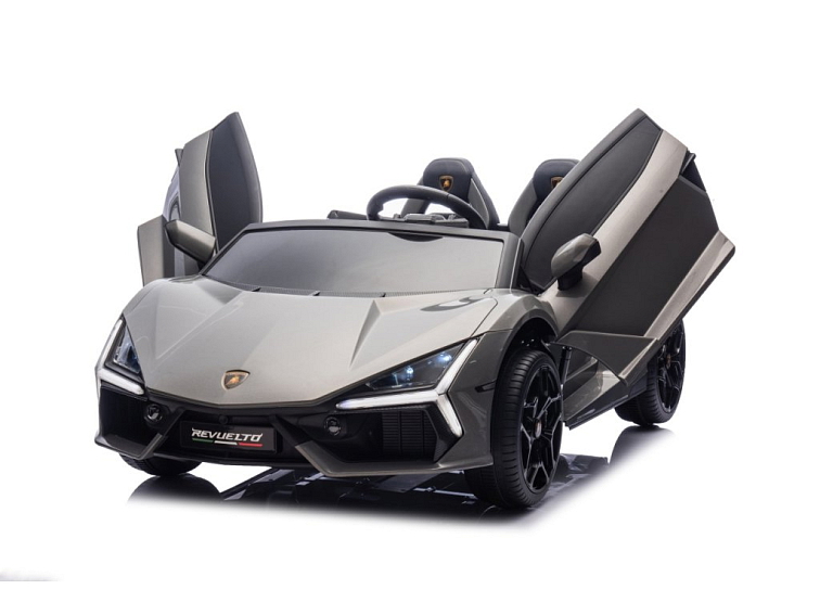 Dětské elektrické Lamborghini Revuelto XL Strong | nafukovací kola | šedá