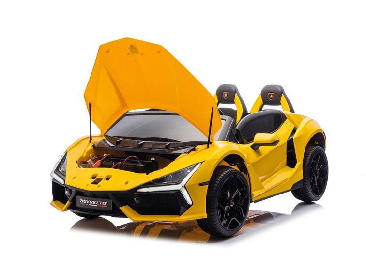 Dětské elektrické Lamborghini Revuelto XL Strong | nafukovací kola | žlutá