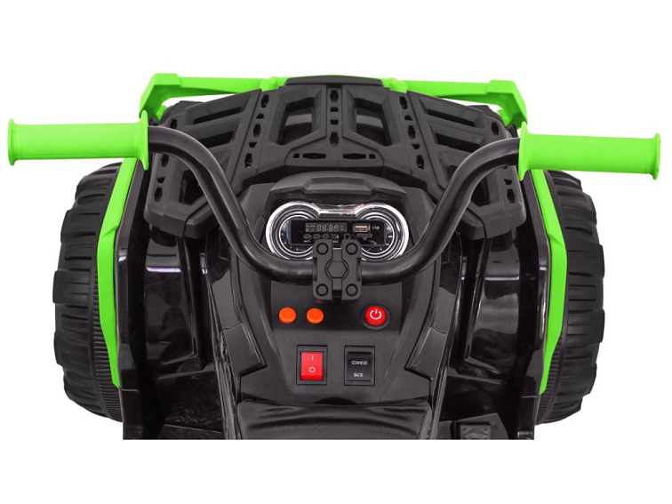 Dětská elektrická čtyřkolka ATV (dálkový ovladač)| 2x45W | černá-zelená