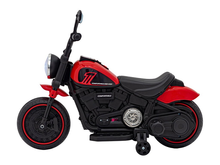 Dětský elektrický chopper motorka FASTER | červená
