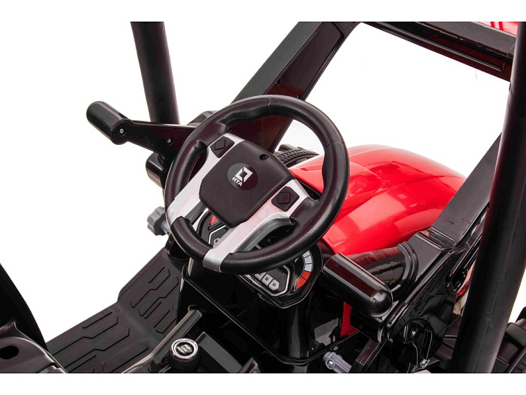 MEGA dětský elektrický traktor D68 s valníkem a nakladačem | 2x200W | červená