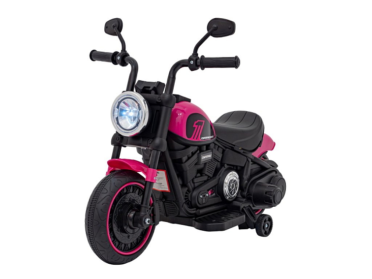 Dětský elektrický chopper motorka FASTER | růžová