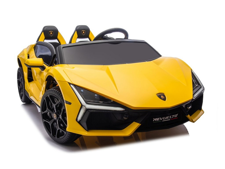 Dětské elektrické Lamborghini Revuelto XL Strong | nafukovací kola | žlutá