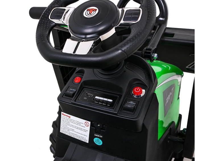 Dětský elektrický traktor - bagr 720-T vč. valníku | 2x45W | zelená