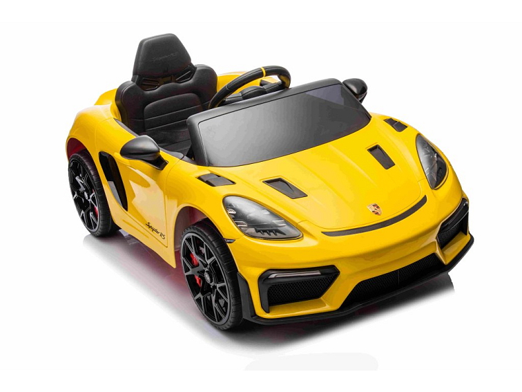 Dětské elektrické Porsche 718 Spyder | 2x45W | lakovaná žlutá