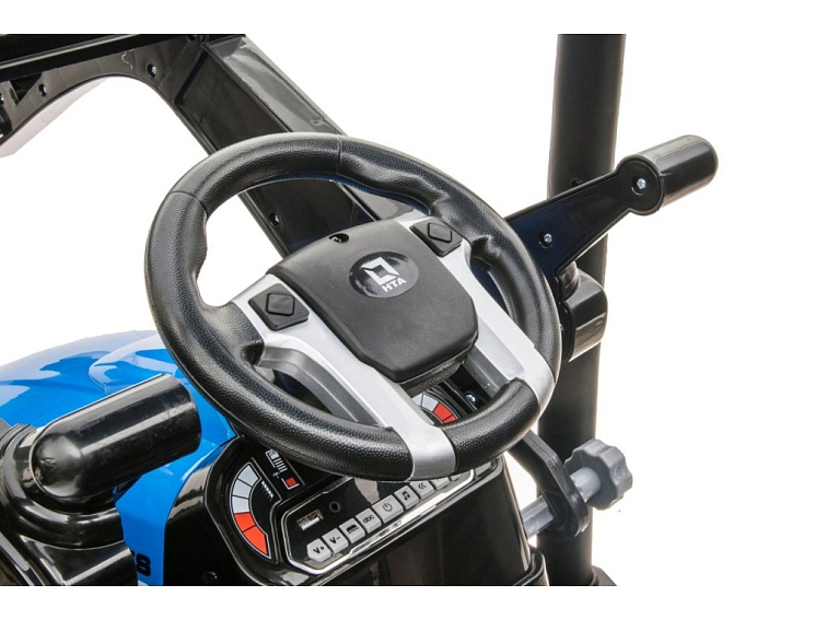 MEGA dětský elektrický traktor D68 s valníkem a nakladačem | 2x200W | modrá