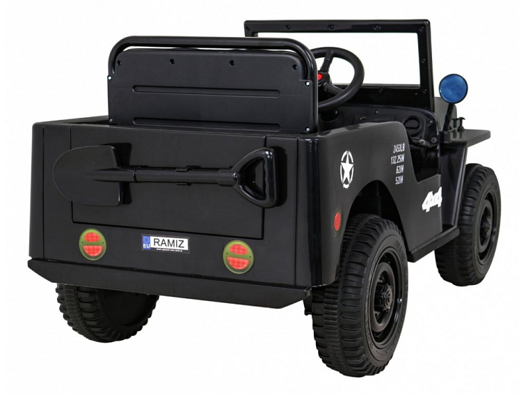 Džíp Willys 4x4 | jednomístný | 12V | černá