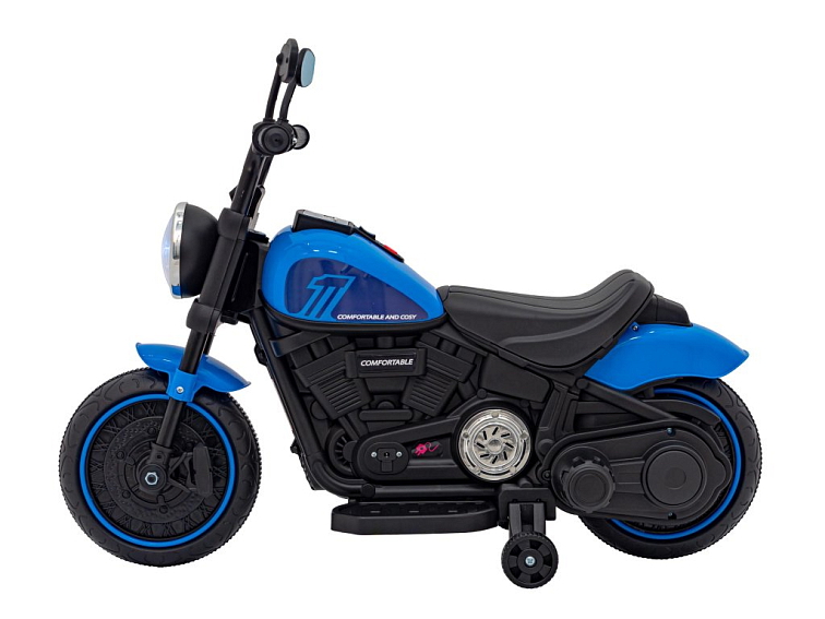 Dětský elektrický chopper motorka FASTER | modrá