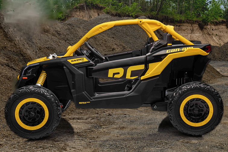 Dětská buggy CAN-AM Maverick XXL PREMIUM - 24V 20Ah - 4x200W - žlutá