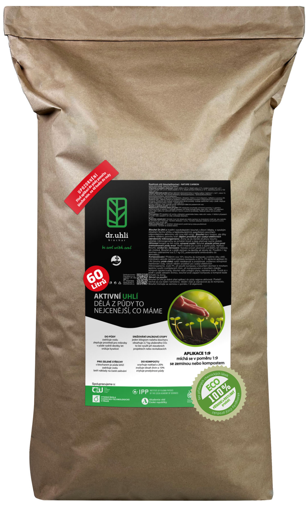 aktivní uhlí na záhony a do skleníku