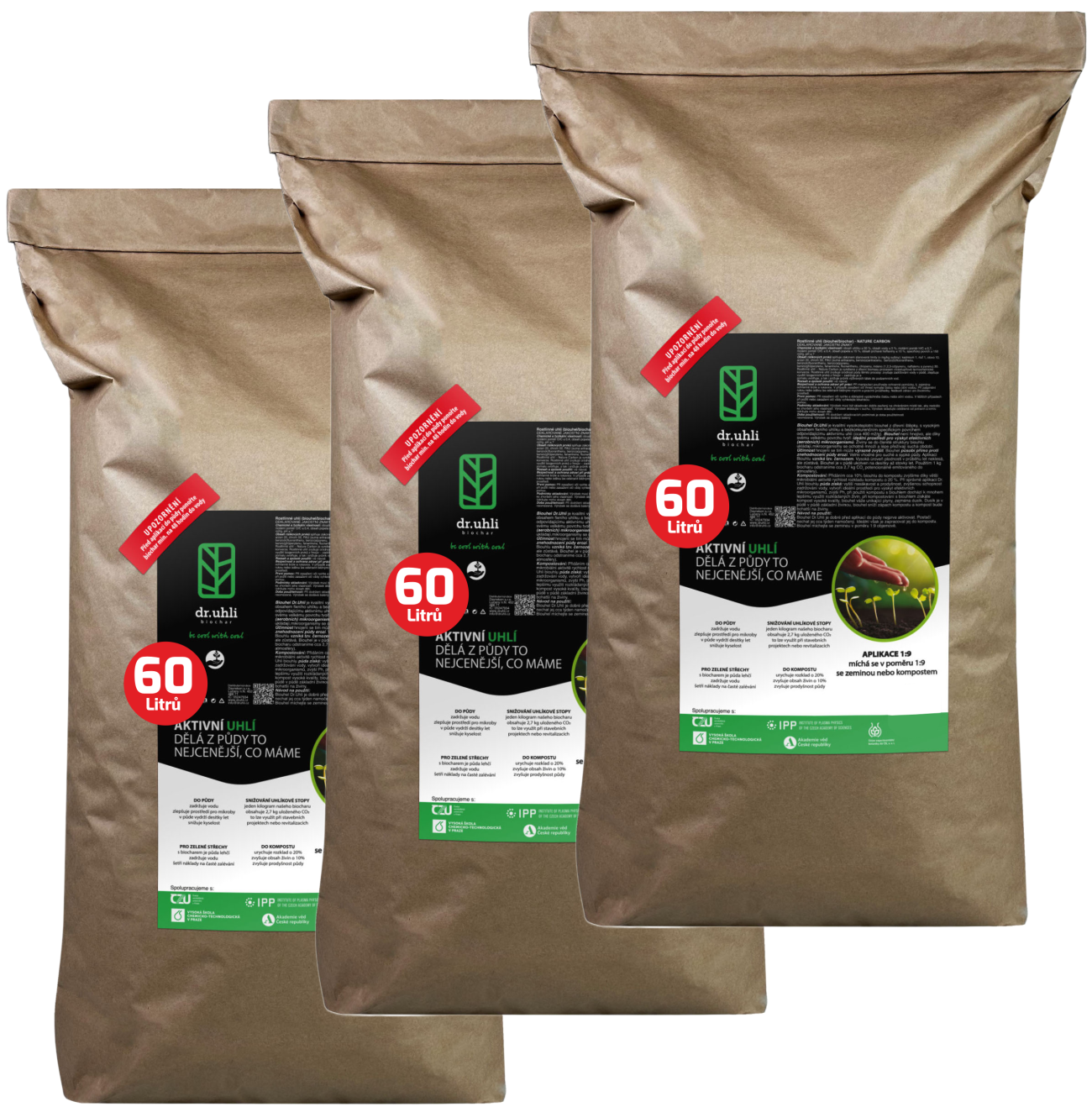 aktivní uhlí na záhony a do skleníku