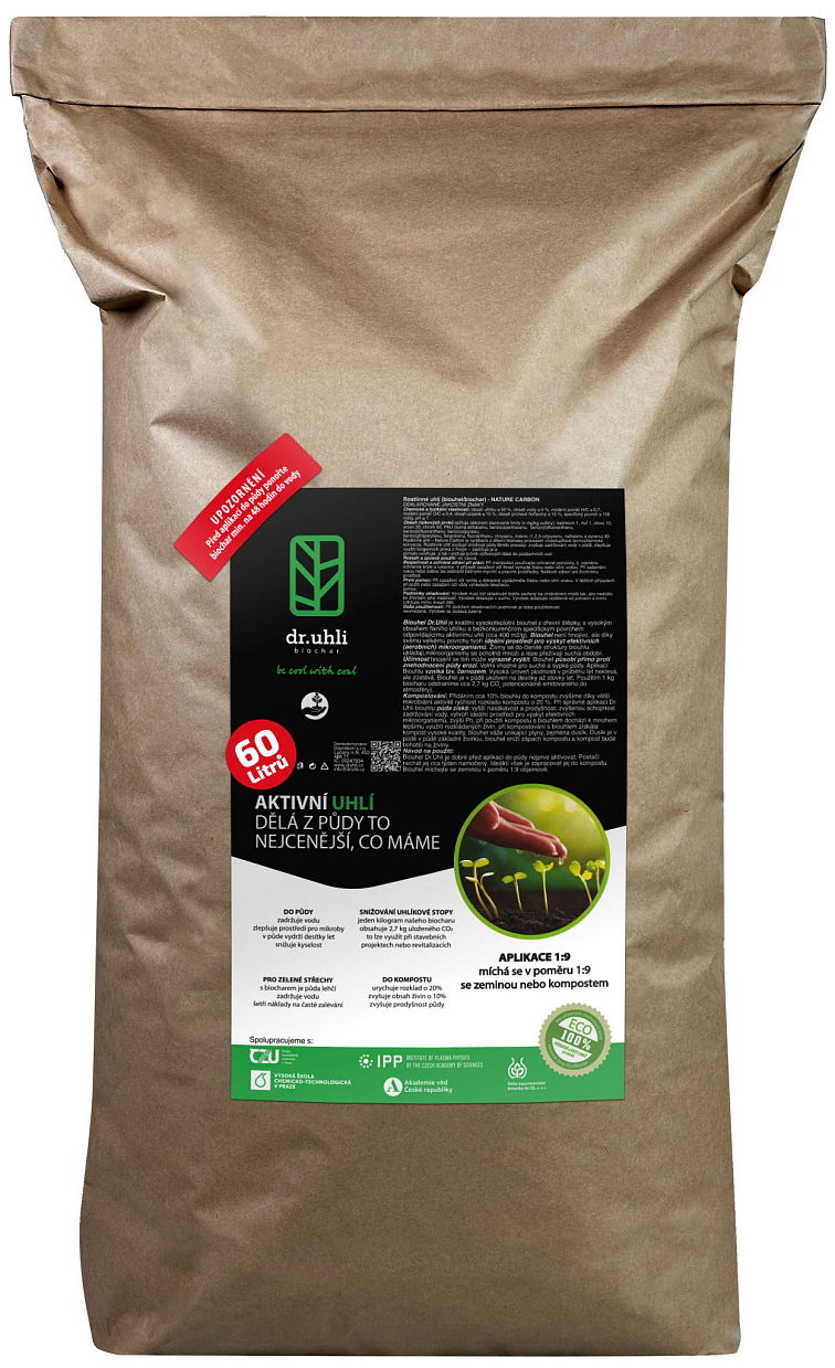 aktivní uhlí na záhony a do skleníku