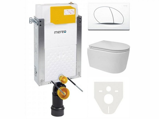 Mereo WC komplet pro zazdění s přislušenstvím MM01SETRA