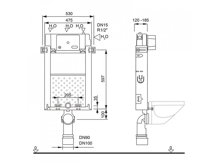 Mereo WC komplet pro zazdění s přislušenstvím MM01SETRA