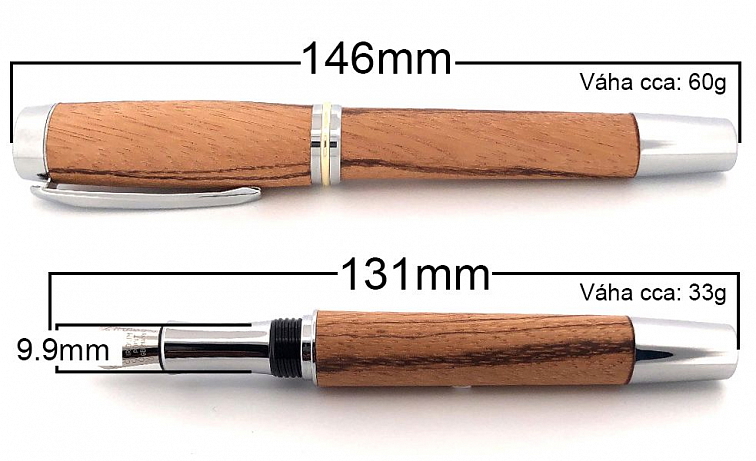 Dřevěné plnicí pero Portland L - Americký ořech