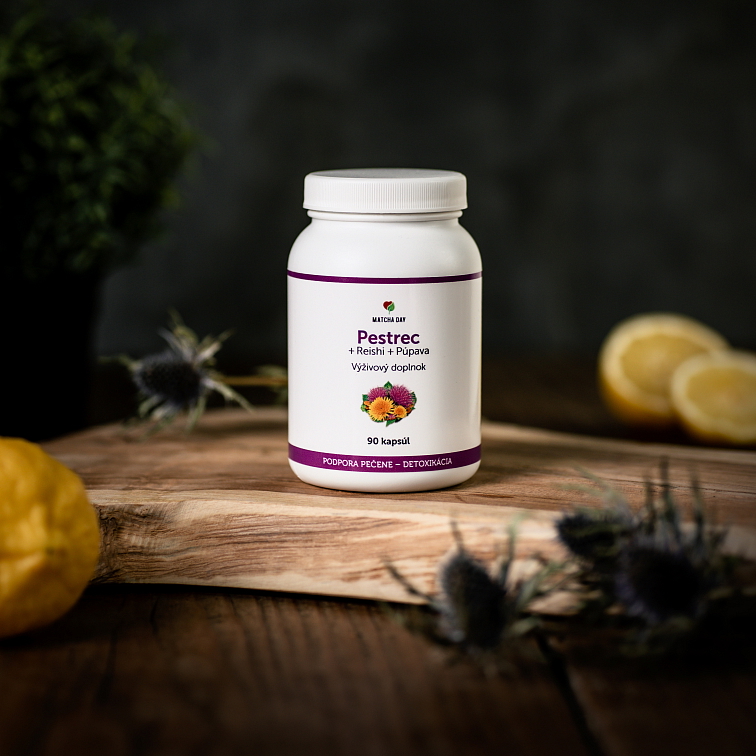Pestrec + Reishi + Púpava 90 kapsúl
