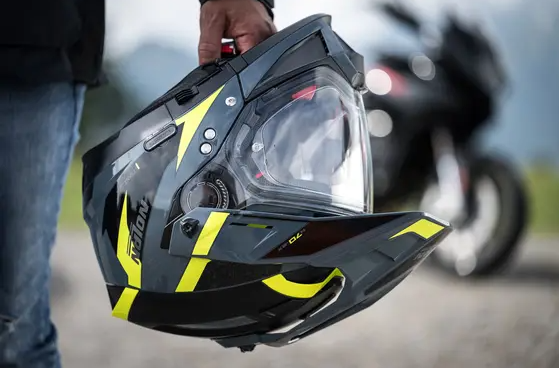 Moto helma Nolan N70-2 X Earthquake N-Com Metal White 49