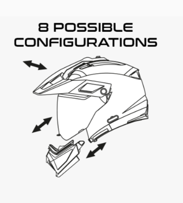 Moto helma Nolan N70-2 X Earthquake N-Com Metal White 49