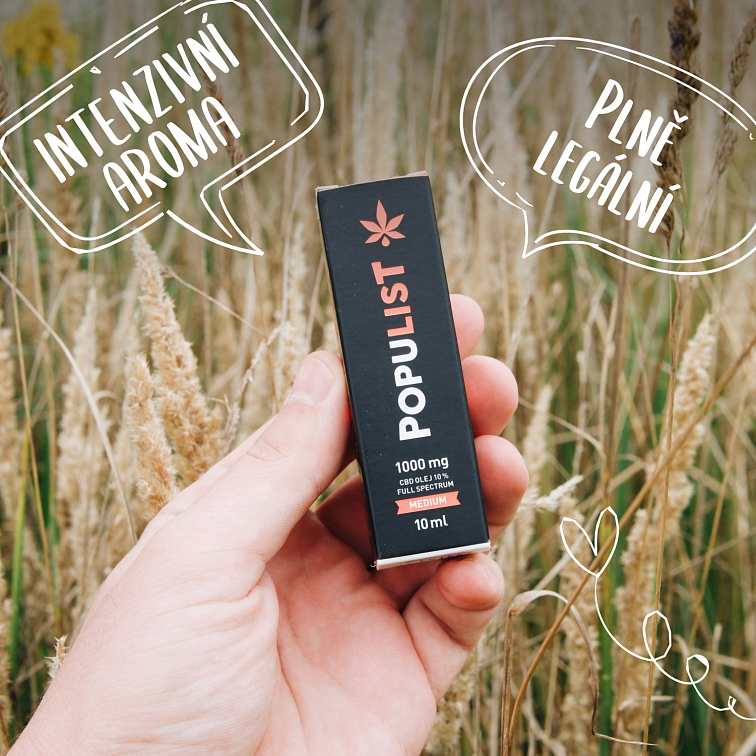 Populist CBD olej 10% (1000mg) Full Spectrum MEDIUM 10ml