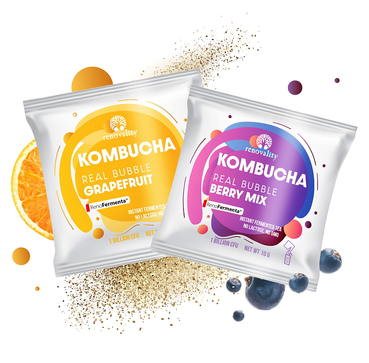 Kombucha Real Bubble Berry Mix + Grapefruit