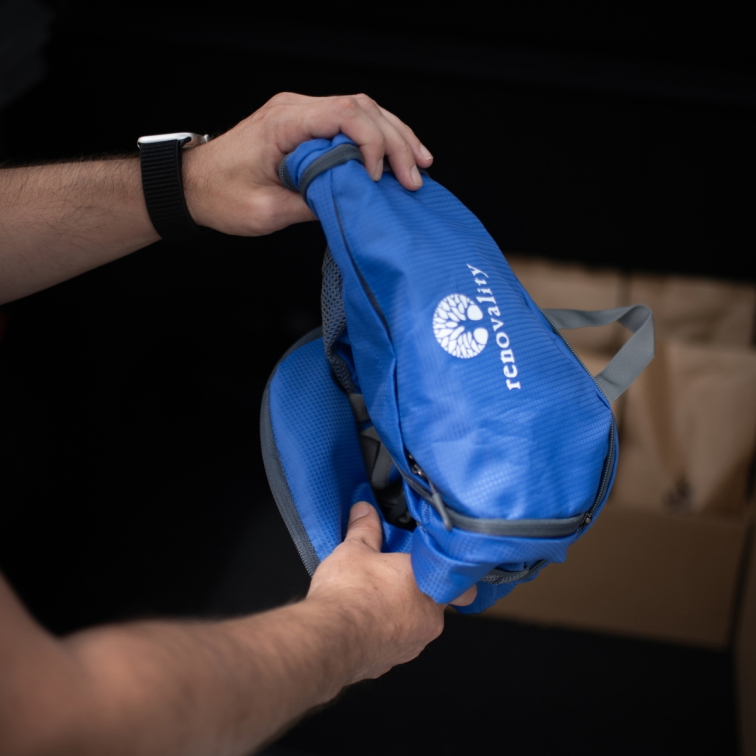 Batoh modrý/ružový