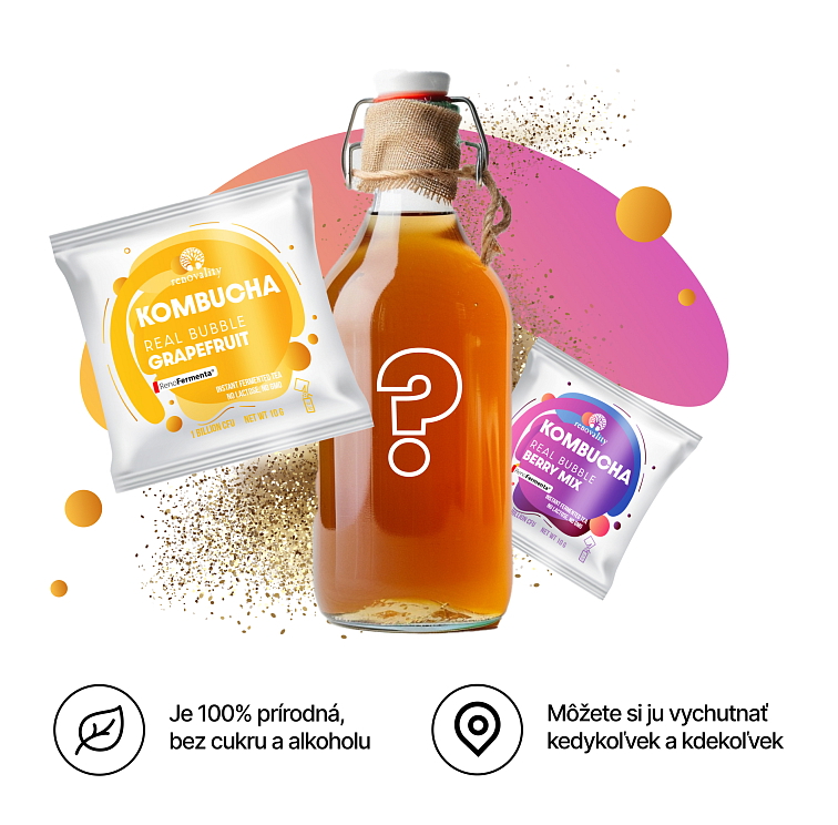 Kombucha Real Bubble Berry Mix + Grapefruit