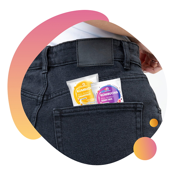 Kombucha Real Bubble Berry Mix + Grapefruit