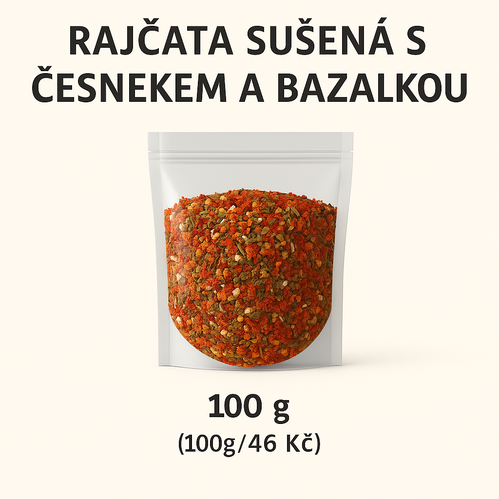 Rajčata sušená s česnekem a bazalkou 50g