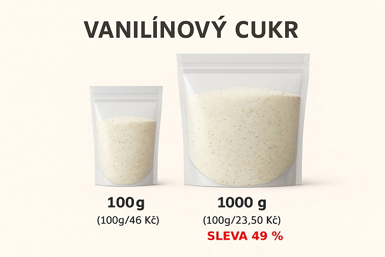 Vanilínový cukr s mletou vanilkou