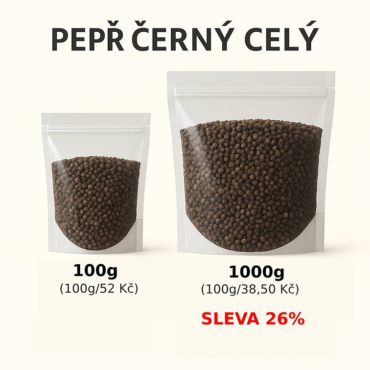 Pepř černý celý