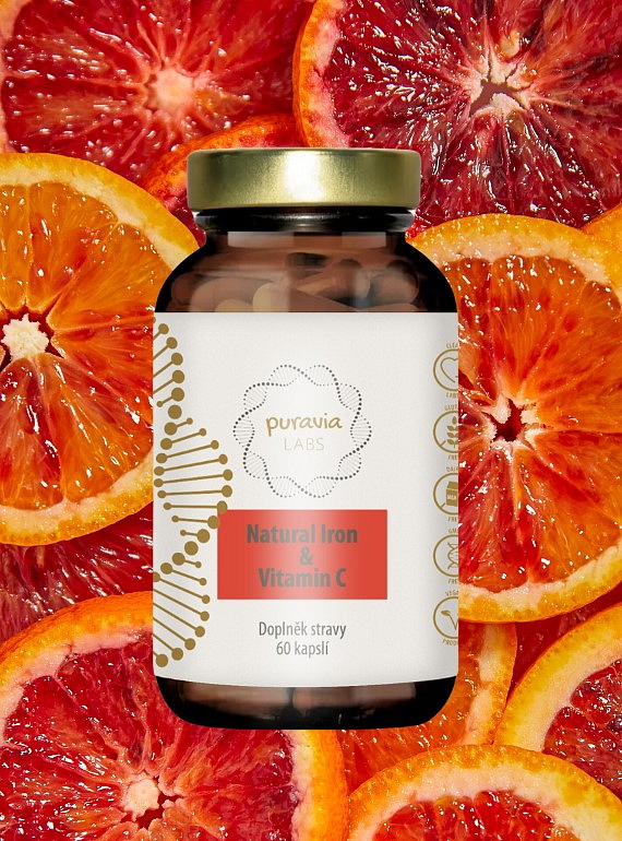 Přírodní železo + Bio Acerola, 60 kapslí