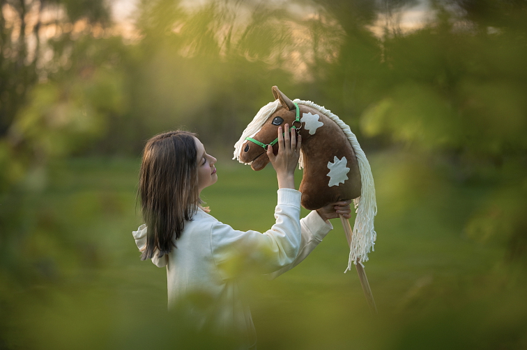 Hobby Horse Fury s černou ohlávkou