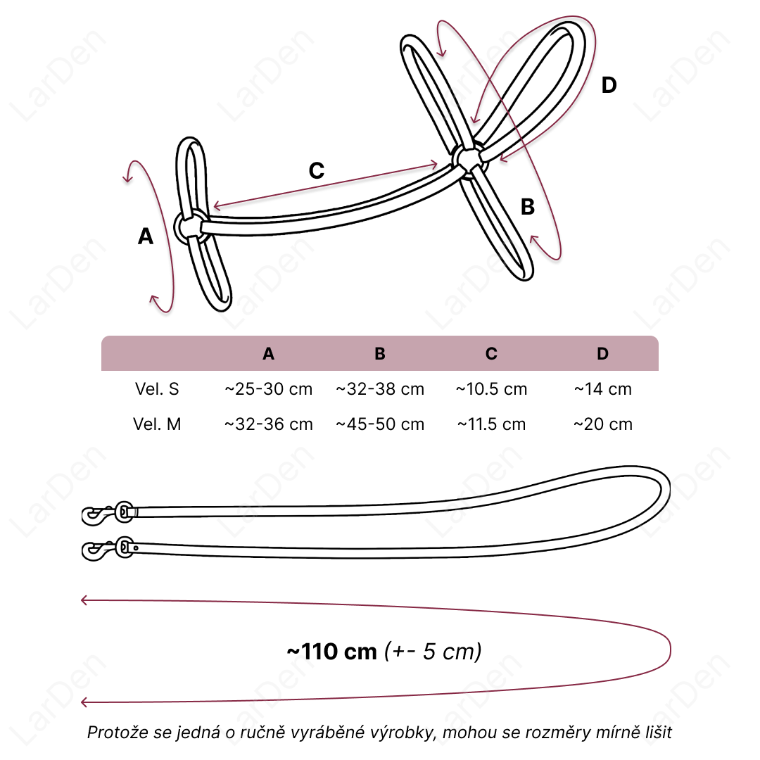 Kompletní černá uzdečka z popruhu II