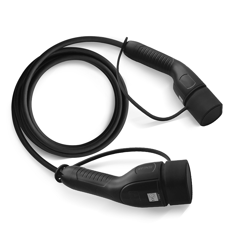 Zencar EV Type 2 Cable (16A, 3P, 10m, Black)