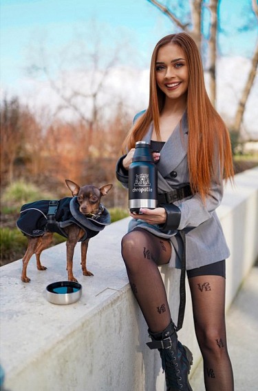 Multifunkční nerez termoska/láhev strawberry Chrápátko