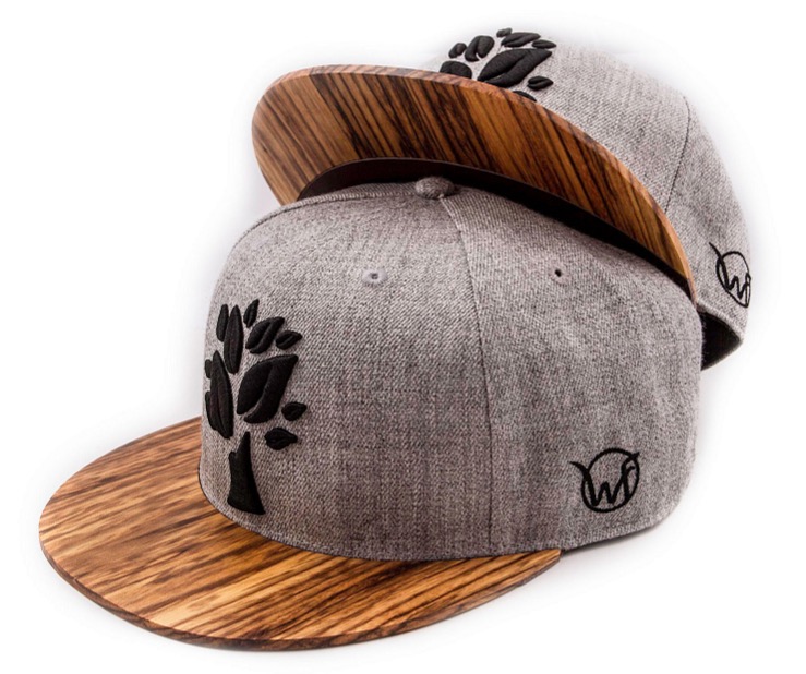 Snapback Zebraholz Grau