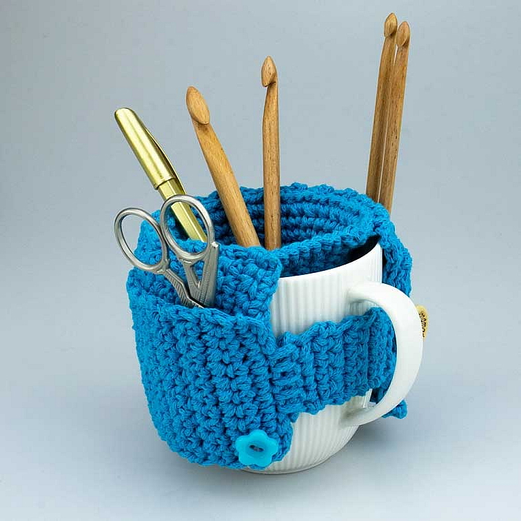 Háčkovaný obal na hrneček - návod