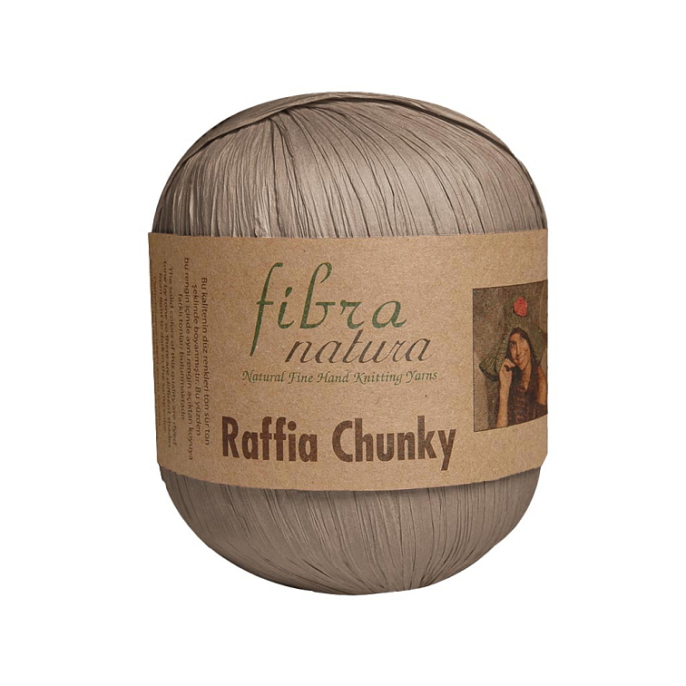 Raffia Chunky 114-20 šedohnědá