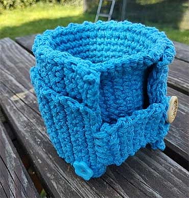 Háčkovaný obal na hrneček - návod