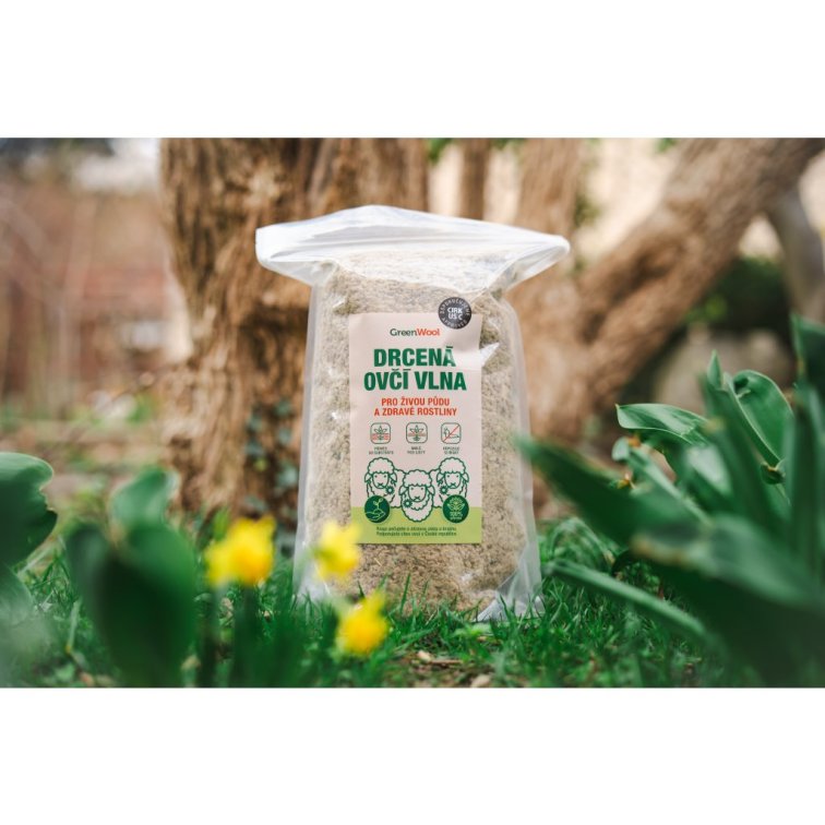 Repelent proti slimákům a hnojivo z ovčí vlny - drcená vlna 1 kg