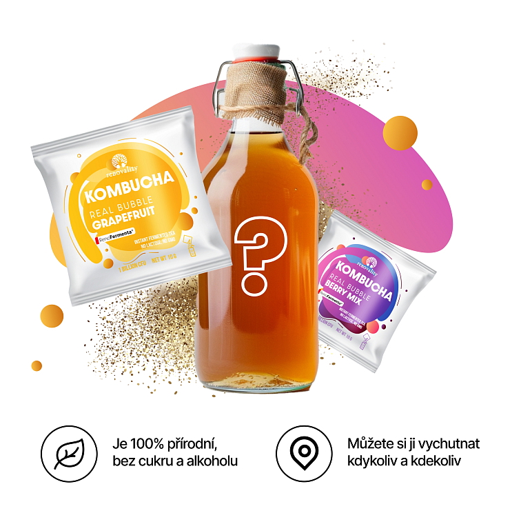 Kombucha Real Bubble Berry Mix + Grapefruit