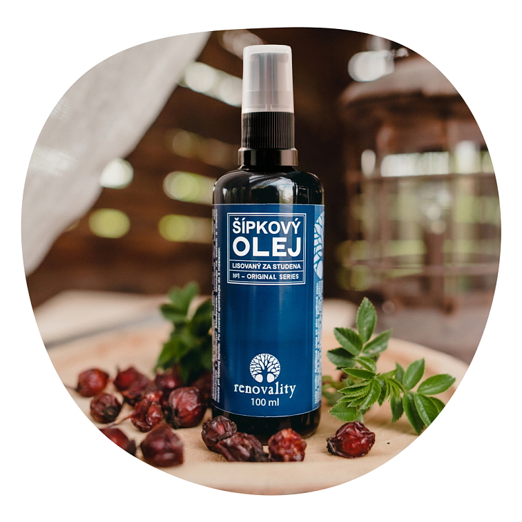 Šípkový olej za studena lisovaný 100ml s pumpičkou