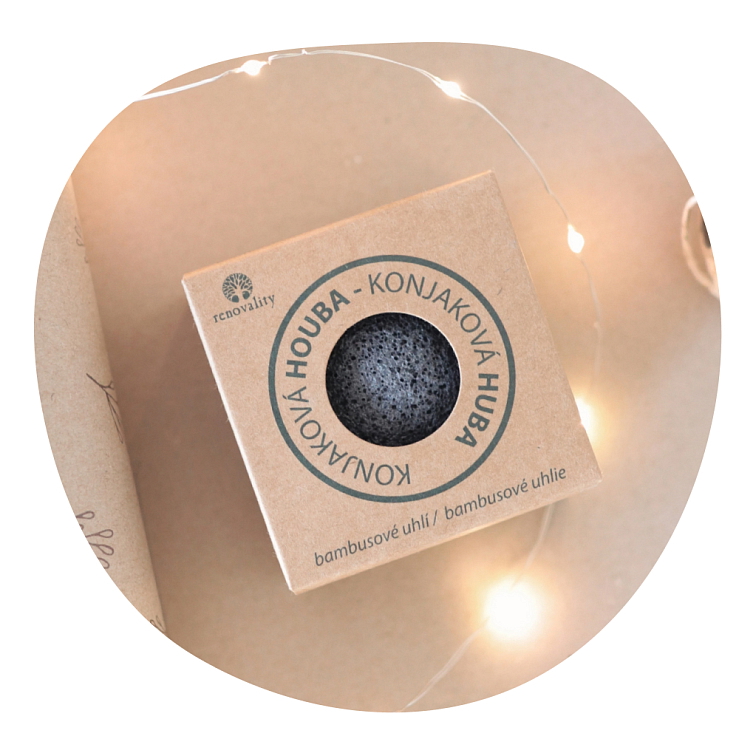 Konjaková houba bambusové uhlí