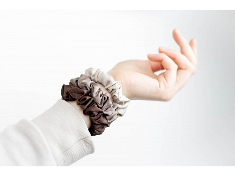 Výhodný balíček úzkých gumiček - Dark chocolate, kávová, krémová