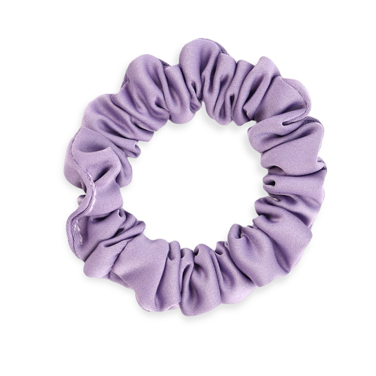 Úzká saténová scrunchie gumička - Levandulová matná