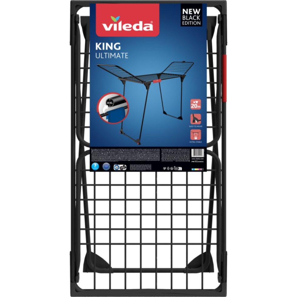 SUŠIČKA BIELIZNE VILEDA KING BLACK 20M