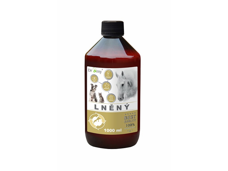 LNĚNÝ OLEJ PRO PSY DO KRMIVA